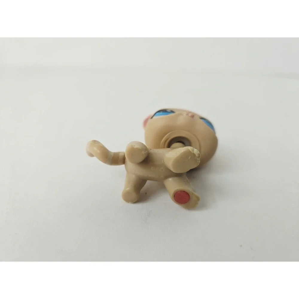 Littlest Pet Shop figure cat shorthair 228 tan striped tail